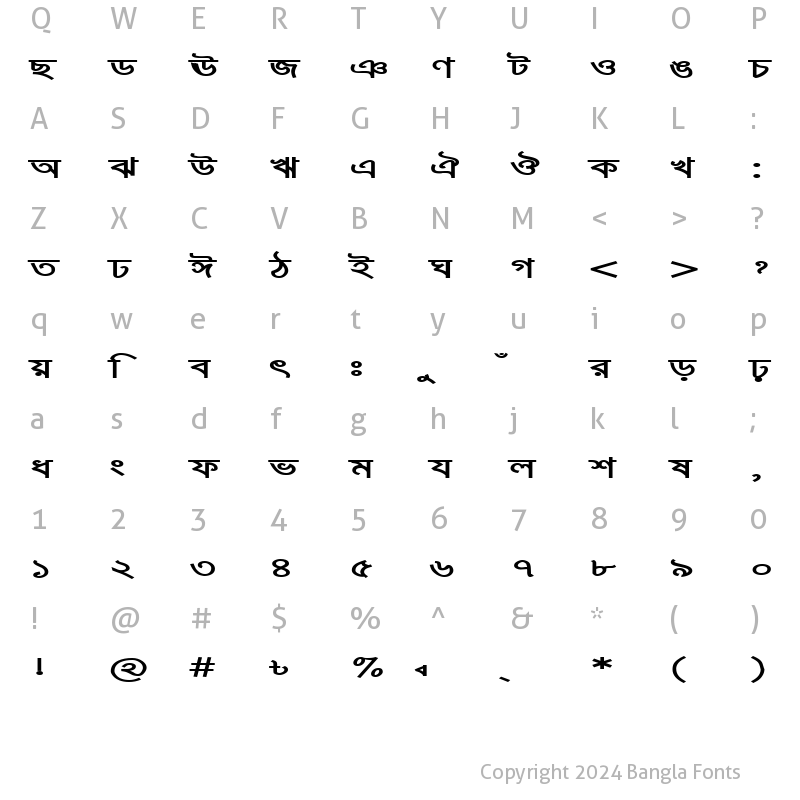 Character Map of KarnaphuliEMJ Bold
